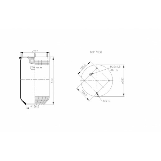 Цена пневморессоры ABM74033A ABM 740 33 A