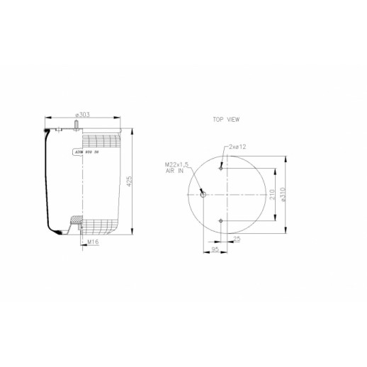Цена пневморессоры ABM93036A ABM 930 36 A