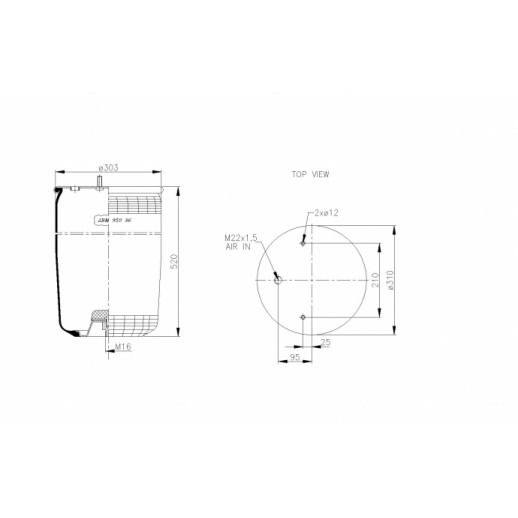 Цена пневморессоры ABM95036A ABM 950 36 A